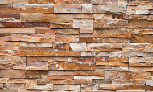Veneer sandstone.